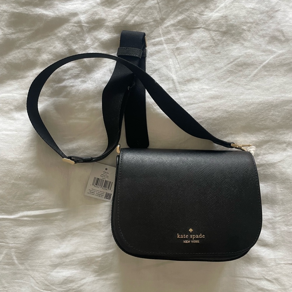 Kate Spade Black Leather Crossbody Bag 🆓 📦